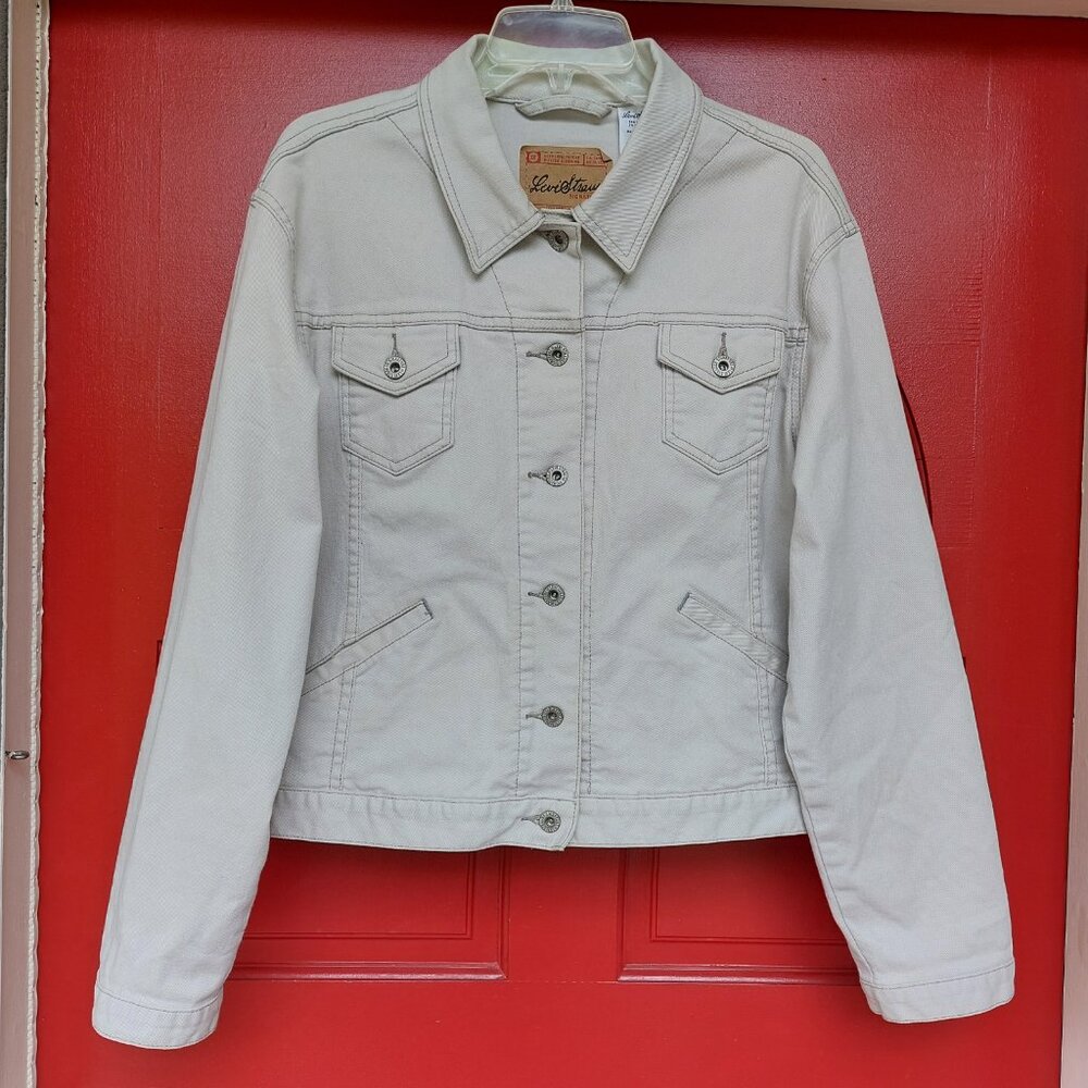 Levi Strauss Signature Off White Twill Trucker Jacket